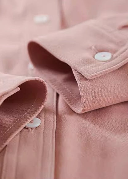 Kasey Velvet Shirt - Blush / Maroon (PRE-ORDER)