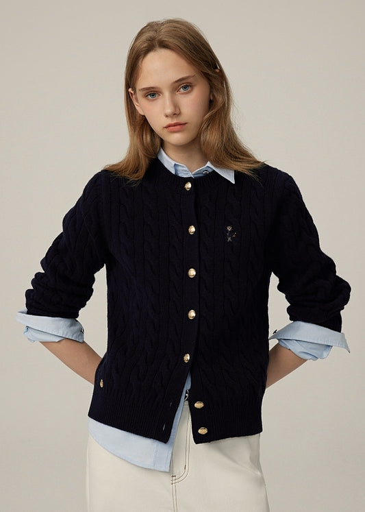 Niamh Classic Navy Cardigan (PRE-ORDER)