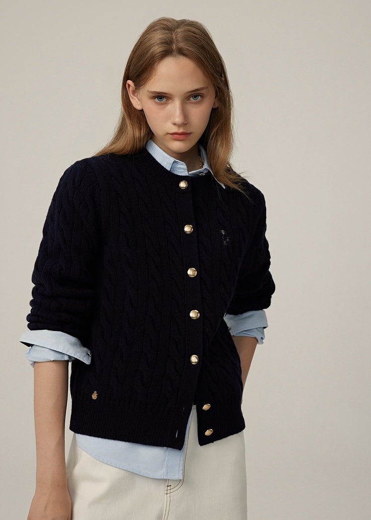 Niamh Classic Navy Cardigan (PRE-ORDER)