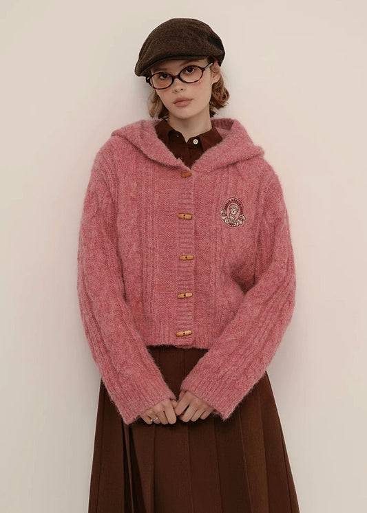 Vesper Pink Hooded Cardigan (PRE-ORDER)