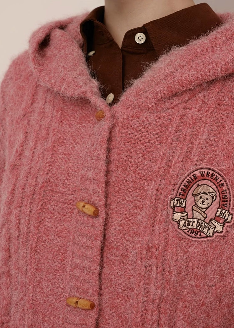 Vesper Pink Hooded Cardigan (PRE-ORDER)