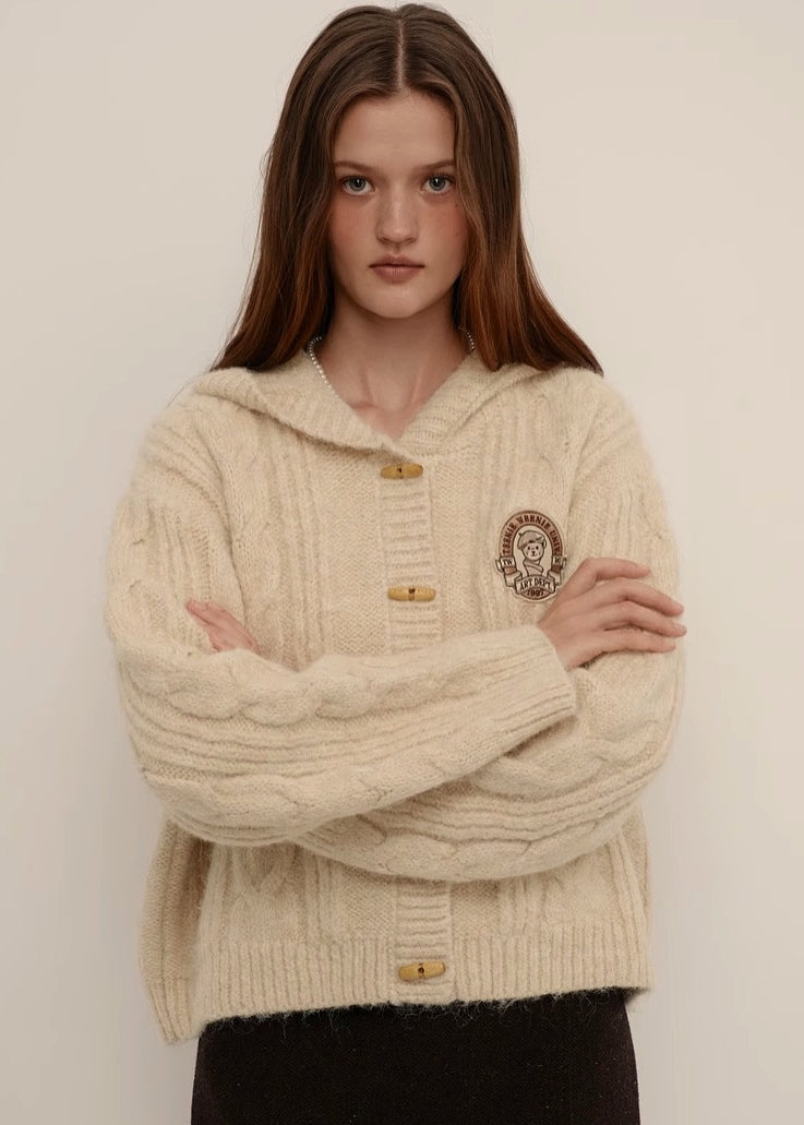 Vesper Ivory Hooded Cardigan (PRE-ORDER)