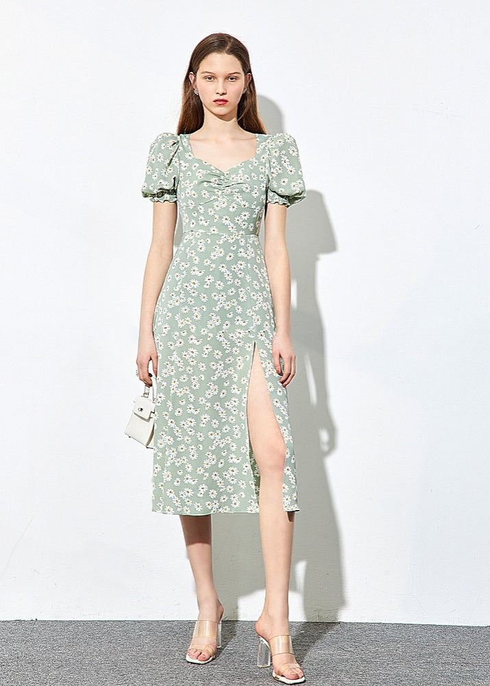 Belize Sage Midi Dress (Sample Sale)