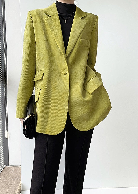 Blaire Olive Velvet Coat