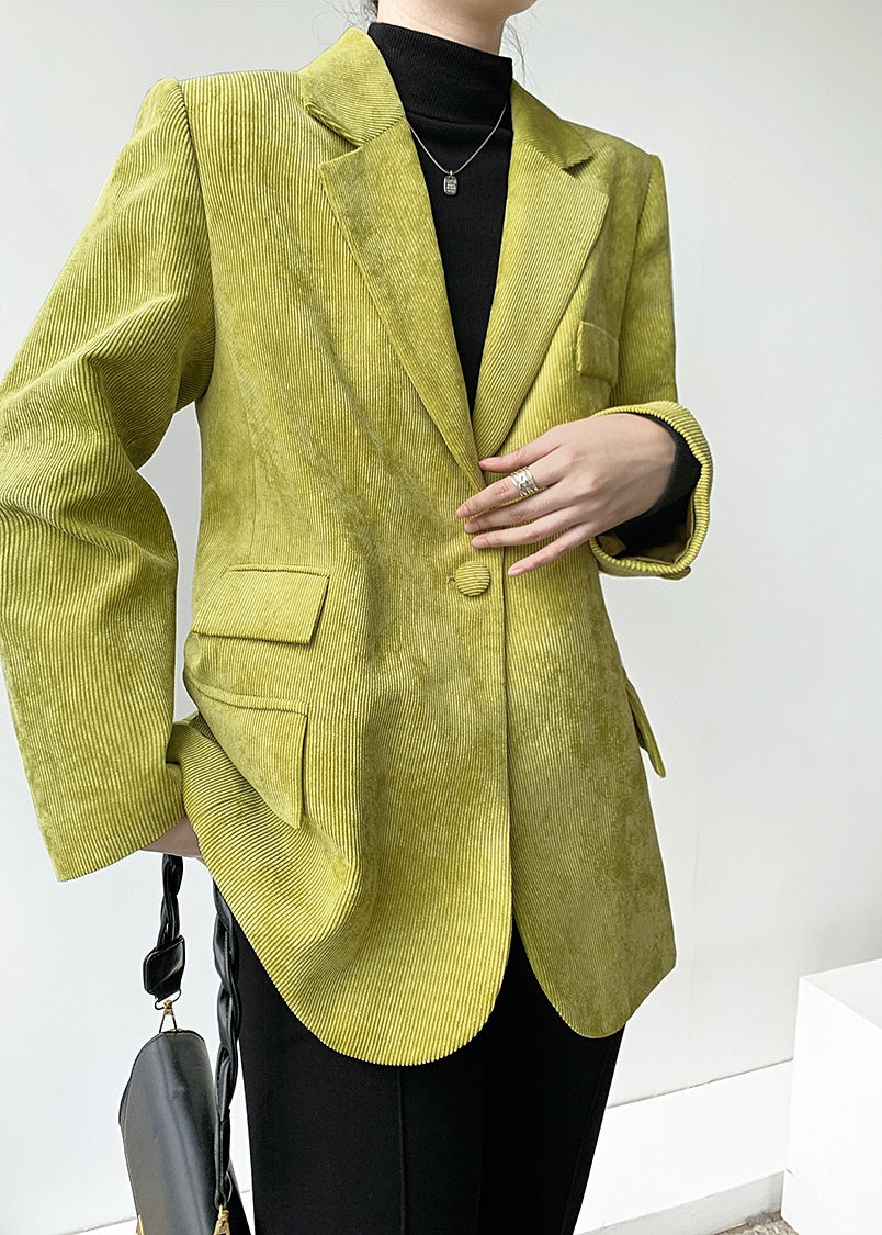 Blaire Olive Velvet Coat