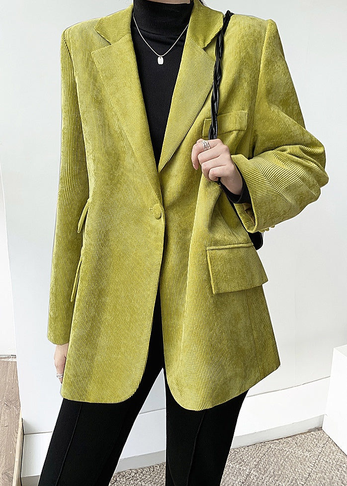 Blaire Olive Velvet Coat