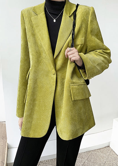 Blaire Olive Velvet Coat