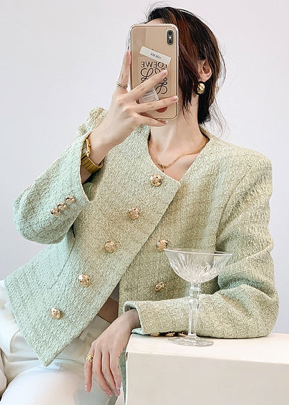 Clementine Mint Green Tweed Coat (PRE-ORDER)