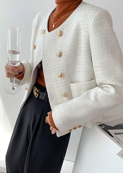 Clementine White Tweed Coat (PRE-ORDER)