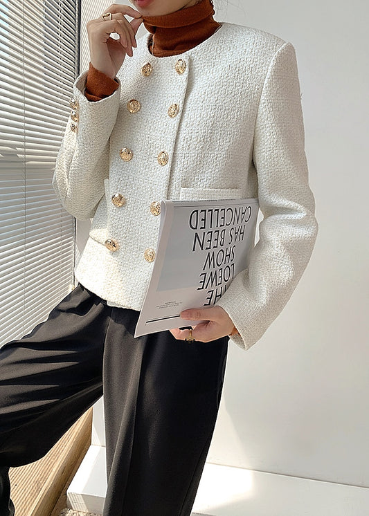 Clementine White Tweed Coat (PRE-ORDER)