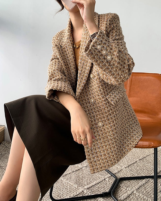 Honeycomb Tweed Coat (PRE-ORDER)