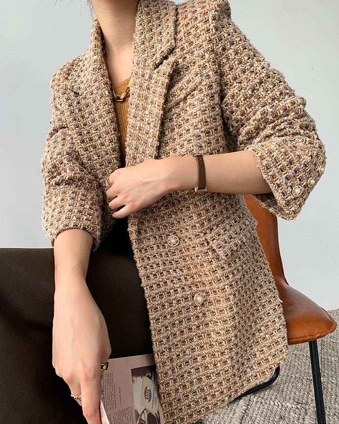 Honeycomb Tweed Coat (PRE-ORDER)