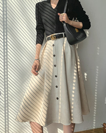 Margot Suede Midi Skirt (PRE-ORDER)