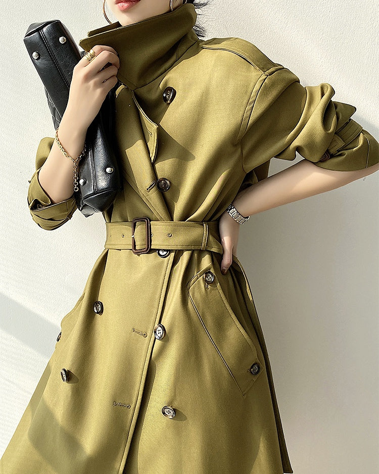 Windbreaker Olive Green Trench Coat (PRE-ORDER)