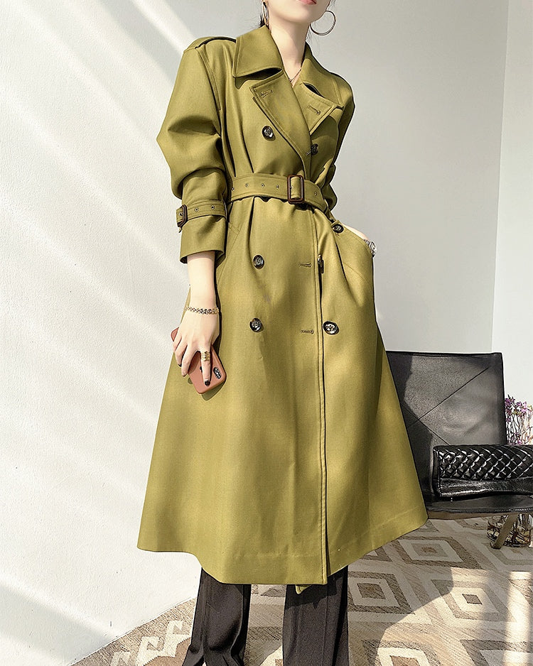 Windbreaker Olive Green Trench Coat (PRE-ORDER)